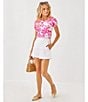 Lilly Pulitzer Sarissa Stretch High-Rise Straight Shorts, Color:Resort White - Image 5