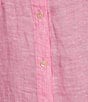 Lilly Pulitzer Sea View Linen Point Collar Long Sleeve Button Front Shirt - Image 4