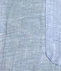 Lilly Pulitzer Sea View Woven Linen Point Collar Long Sleeve Button Down Shirt, Color:Blue Peri x Resort White - Image 5