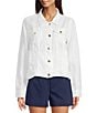 Lilly Pulitzer Seaspray Linen Point Collar Long Sleeve Jacket - Image 1