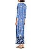 Lilly Pulitzer Seralina Printed Chillylilly UPF 50+ Boat Neck 3/4 Sleeve Maxi Dress, Color:Sunwashed - Image 4