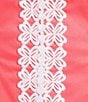 Lilly Pulitzer Shelli Stretch Double Cloth Sweetheart Neck Sleeveless Coordinating Lace Top, Color:Cane Coral - Image 4