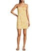 Lilly Pulitzer Shelli Stretch Vintage Dobby Honeycomb Hideaway Print Square Neck Dress, Color:Honeycomb - Image 1