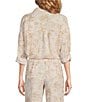 Lilly Pulitzer Lilly Pulitzer Stevey Relax Woven Linen Sand Bar Palm Beach Print Point Collar Long Sleeve Button Down Coordinating Shirt, Color:Sand Bar - Image 2