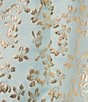 Lilly Pulitzer Tazie Ditsy Daisy Metallic Brocade Collar Neck Sleeveless Fit-And-Flare Dress, Color:Bluette - Image 3