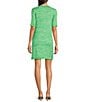 Lilly Pulitzer Theodorah Metallic Resort Tweed Collar Neck Short Sleeve Button Front Dress, Color:Fauna Green - Image 2