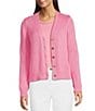 Lilly Pulitzer Tippery Knit V-Neck Long Sleeve Cardigan, Color:Rousseau Pink - Image 1