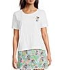 Lilly Pulitzer x Disney Clairmont Lily Hearts Disney Print Crew Neck Short Sleeve Top, Color:Multi - Image 1