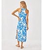 Lilly Pulitzer x Saint James Maxine Soleil Floral Print Round Neck Sleeveless Midi Dress, Color:Azure - Image 3