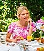 Lilly Pulitzer x Saint James Rose Soleil Round Neck Short Sleeve Knit Top, Color:Rose - Image 1