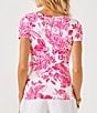 Lilly Pulitzer x Saint James Rose Soleil Round Neck Short Sleeve Knit Top, Color:Rose - Image 3