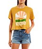 Color:Antique Gold - Image 1 - Sunkissed Cropped Graphic Tee
