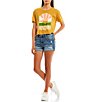 Color:Antique Gold - Image 3 - Sunkissed Cropped Graphic Tee