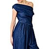 Line and Dot Abo Off the Shoulder Drop Sleeve Coordinating Woven Top - Image 1