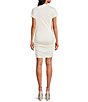 Line and Dot Archer Mock Neck Cap Sleeve Draped Mini Dress - Image 2