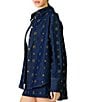Line and Dot Attina Beaded Embellished Point Collar Long Sleeve Button Front Coordinating Denim Shirt - Image 4