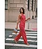 Line and Dot Claudine Stripe Print Wide Leg Coordinating Poplin Pants - Image 5