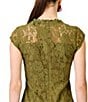 Line and Dot Demeter Lace Crew Neck Cap Sleeve Sheath Mini Dress - Image 2