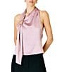 Line and Dot Elsie Halter Neck Sleeveless Satin Top - Image 1