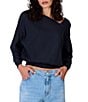 Line and Dot Favorite Off-The-Shoulders Coordinating Long Sleeve Sweater - Image 1