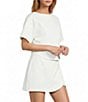 Line and Dot Gale Round Neck Short Sleeve Coordinating Top - Image 3