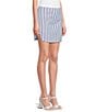 Line and Dot Getty Stripe Print Coordinating Poplin Mini Pencil Skirt - Image 3