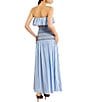 Line and Dot Getty Stripe Print Strapless Smocked Drop Waist Poplin Maxi Dress - Image 2
