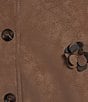 Line and Dot Hazel Faux Suede 3D Floral Applique Collared Long Sleeve Coordinating Jacket - Image 4
