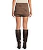Line and Dot Hazel Faux Suede 3D Floral Applique Coordinating Mini Skort - Image 2