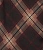 Line and Dot Kristopher Plaid Printed Lace Trim Asymmetric Mock Neck Short Sleeve Mini Dress - Image 3