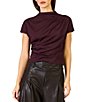Line and Dot Lennon Mock Neck Cap Sleeve Top - Image 4