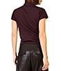 Line and Dot Lennon Mock Neck Cap Sleeve Top - Image 5