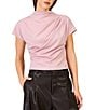 Line and Dot Lennon Mock Neck Cap Sleeve Top - Image 1
