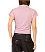 Line and Dot Lennon Mock Neck Cap Sleeve Top - Image 2