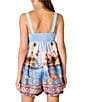 Line and Dot Pernille Landscape Printed Square Neck Sleeveless Romper - Image 2