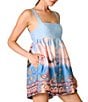 Line and Dot Pernille Landscape Printed Square Neck Sleeveless Romper - Image 4
