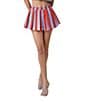 Line and Dot Primo Stripe Print Pull-On Coordinating Poplin Skort - Image 1