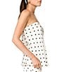 Line And Dot Ravyn Polka Dot Strapless Coordinating Satin Tube Top - Image 3