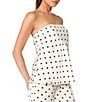 Line And Dot Ravyn Polka Dot Strapless Coordinating Satin Tube Top - Image 4