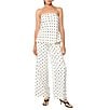 Line And Dot Ravyn Polka Dot Strapless Coordinating Satin Tube Top - Image 5