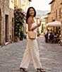Line And Dot Ravyn Polka Dot Wide Leg Coordinating Satin Pants - Image 5