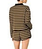 Line and Dot Sadie Striped Collared Long Sleeve Coordinating Top - Image 2