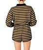 Line and Dot Sadie Striped High Rise Pull On Coordinating Shorts - Image 2