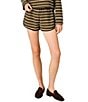 Line and Dot Sadie Striped High Rise Pull-On Coordinating Shorts - Image 1