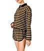 Line and Dot Sadie Striped High Rise Pull On Coordinating Shorts - Image 3