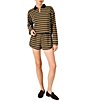 Line and Dot Sadie Striped High Rise Pull On Coordinating Shorts - Image 4