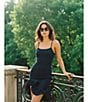 Line and Dot Tabby Scoop Neck Sleeveless Structured Ruffle Hem Mini Dress - Image 5