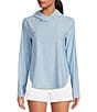 Color:Clearwater Blue - Image 1 - Linley brrr°®-illiant Performance Curved Hem Stretch Hoodie