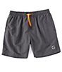 Color:Charcoal - Image 1 - 18#double; Outseam Elastic Waist Court Nylon Shorts