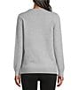 Lisa International Sequin Embroidered Christmas Sweater, Color:Heather Grey - Image 2